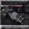 E02. Canon EOS Rebel T5 DSLR camera with lens and case. 